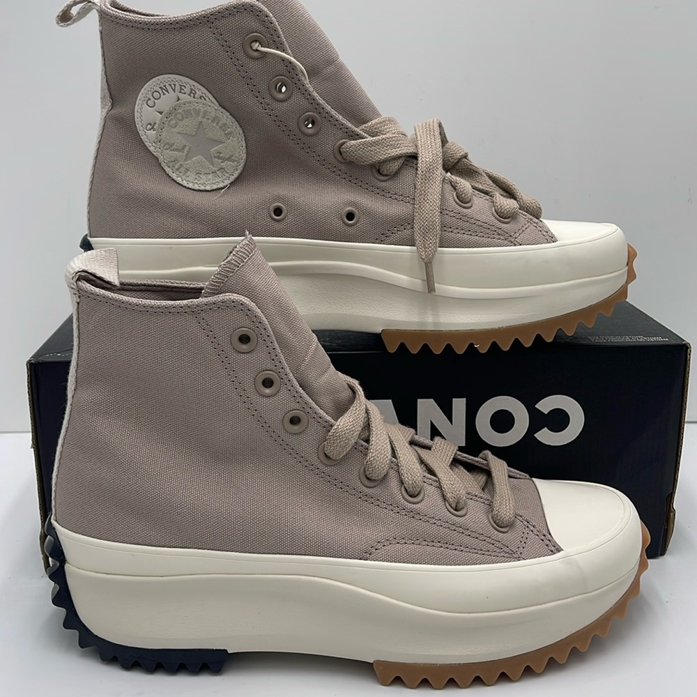 Converse WMNS RUN STAR HIKE HI WONDER STONE/EGRET/BLACK A08706C Platforms Snkrs - Picture 1 of 16